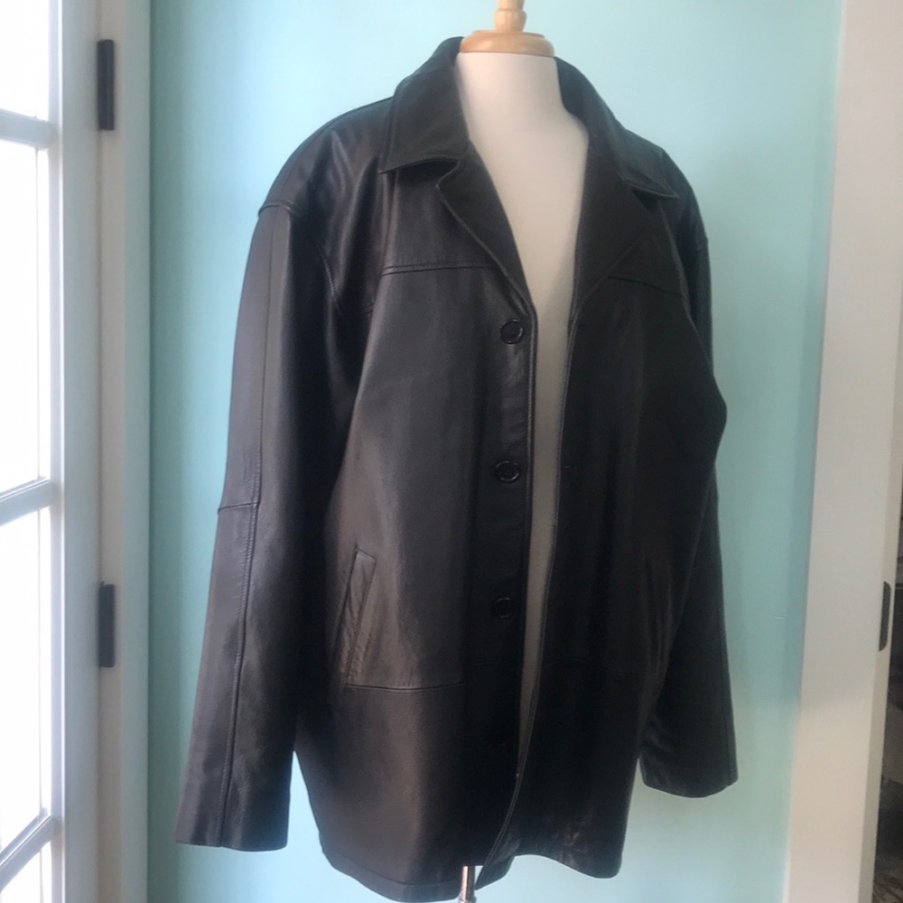 Men's Black Leather Jacket